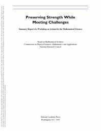 ﻿حفظ قدرت در مواجهه با چالش ها: گزارش خلاصه کارگاه آموزشی اقدامات برای علوم ریاضی