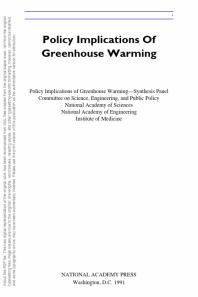 ﻿پیامدهای سیاست گرمایش گلخانه