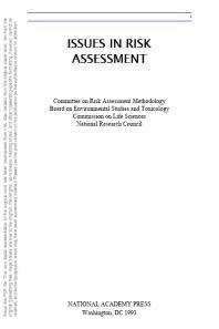 ﻿مسائل مربوط به ارزیابی ریسک