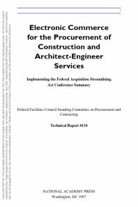 ﻿تجارت الکترونیکی برای تدارکات ساخت و ساز و خدمات مهندس معمار: اجرای قانون ساده سازی اکتساب فدرال