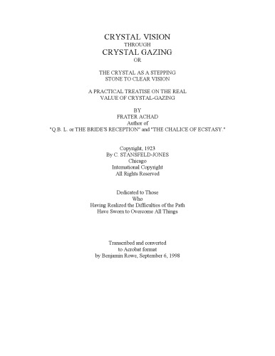 ﻿دید کریستالی از طریق خیره شدن کریستال