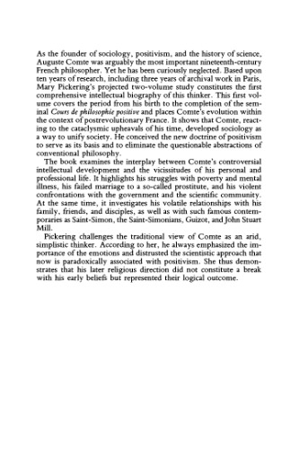 آگوست کامت: بیوگرافی روشنفکری