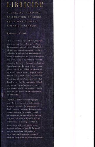 ﻿کتاب‌کشی: تخریب کتاب‌ها و کتابخانه‌ها توسط رژیم در قرن بیستم