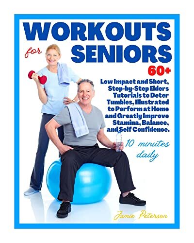 ﻿تمرینات برای افراد سالخورده 60: آموزش های گام به گام و کم تاثیر و کوتاه و گام به گام بزرگ ترها برای جلوگیری از غلت زدن، به تصویر کشیده شده برای انجام در خانه برای بهبود استقامت، تعادل و اعتماد به نفس.