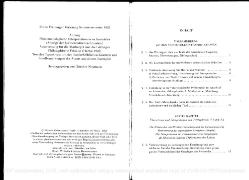 تفسیرهای پدیده شناسی از رساله های انتخاب شده ارسطو در هستی شناسی و منطق