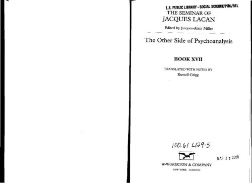 سمینار ژاک لاکان: طرف دیگر روانکاوی Bk 17