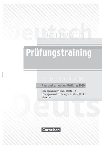 ﻿آموزش امتحان DaF: گواهی گوته B2 (2019) - دفترچه تمرین - راه حل