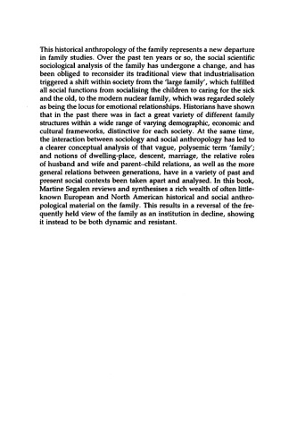 انسان شناسی تاریخی خانواده