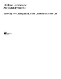 ﻿دموکراسی انتخاباتی: چشم انداز استرالیا
