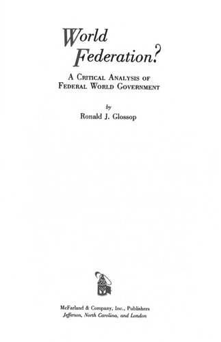 ﻿فدراسیون جهانی؟: تحلیل انتقادی دولت جهانی فدرال