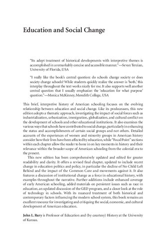 ﻿آموزش و تغییر اجتماعی - خطوطی در تاریخ تحصیل در آمریکا