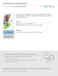 ﻿همکاری‌های مرزی هنر، طراحی و علم، مهندسی و پزشکی: ایده‌پردازی، ترجمه، تحقق: خلاصه‌های گروه ایده بذر