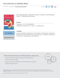 ﻿روندهای اخیر باروری در جنوب صحرای آفریقا: خلاصه کارگاه