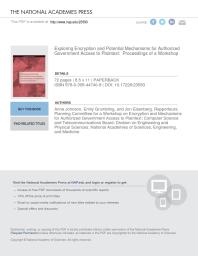 ﻿بررسی رمزگذاری و مکانیسم‌های بالقوه برای دسترسی مجاز دولت به متن ساده: مجموعه مقالات یک کارگاه