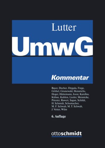 ﻿قانون تبدیل: تفسیر با ارائه سیستماتیک قانون مالیات تبدیل و اقدامات تبدیل در طرح ورشکستگی و همچنین تفسیر SpruchG
