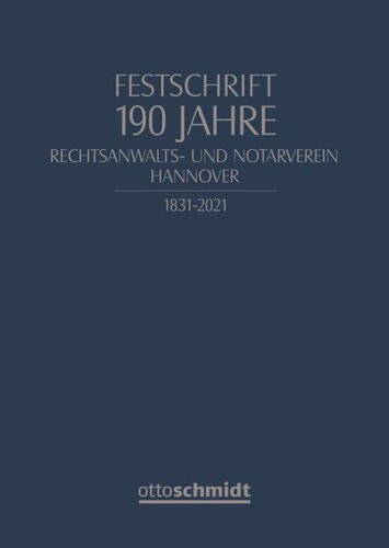 ﻿Festschrift 190 سال از انجمن وکلا و سردفتران هانوفر