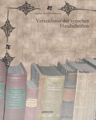 ﻿Verzeichniss der syrischen Handschriften