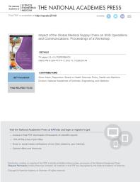 ﻿تاثیر زنجیره تامین پزشکی جهانی بر عملیات و ارتباطات SNS: مجموعه مقالات یک کارگاه آموزشی