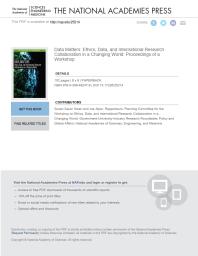 ﻿مسائل داده ها: اخلاق، داده ها، و همکاری پژوهشی بین المللی در جهان در حال تغییر: مجموعه مقالات یک کارگاه آموزشی