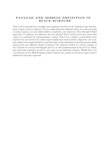 Payload و Mission Definition در علوم فضایی