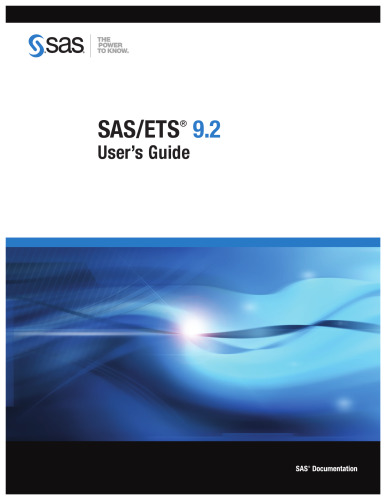 راهنمای کاربر SAS / ETS 9.2