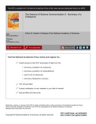 ﻿علم ارتباطات علوم II: خلاصه ای از یک کنفرانس