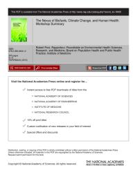 ﻿پیوند سوخت های زیستی، تغییرات آب و هوا و سلامت انسان: خلاصه کارگاه