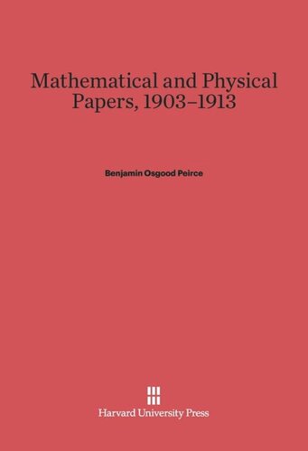 ﻿مقالات ریاضی و فیزیکی ، 1913-1903