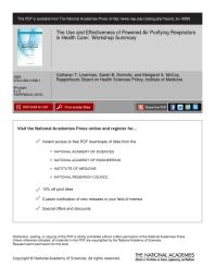 ﻿استفاده و اثربخشی ماسک‌های تصفیه‌کننده هوای برقی در مراقبت‌های بهداشتی: خلاصه کارگاه