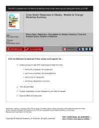 ﻿پاسخ های فرابخشی به چاقی: مدل هایی برای تغییر: خلاصه کارگاه