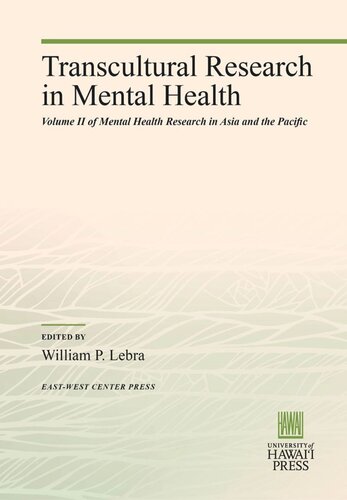 ﻿تحقیقات فرافرهنگی در سلامت روان: جلد دوم تحقیقات سلامت روان در آسیا و اقیانوسیه