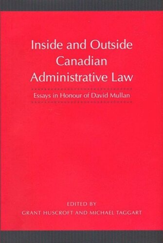 ﻿حقوق اداری داخل و خارج کانادا: مقالاتی به افتخار دیوید مولان