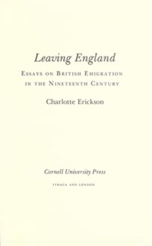 ﻿ترک انگلستان: مقالاتی در مورد مهاجرت بریتانیا در قرن نوزدهم