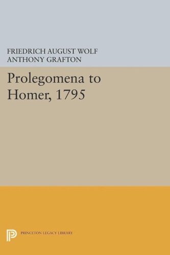 ﻿Prolegomena to Homer ، 1795
