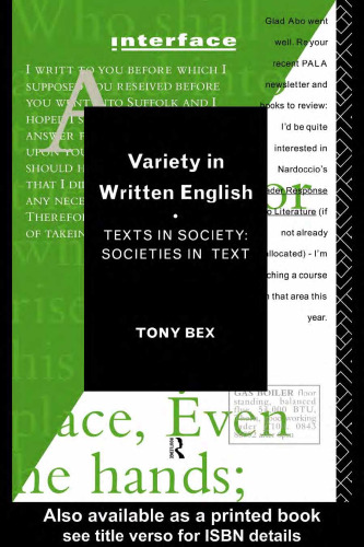﻿تنوع در نوشتار انگلیسی: Texts in Society/Societies in Text