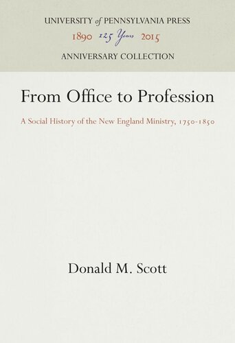 ﻿از دفتر تا حرفه: تاریخ اجتماعی وزارت نیوانگلند، 175-185