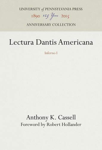 ﻿Lectura Dantis Americana: Inferno I