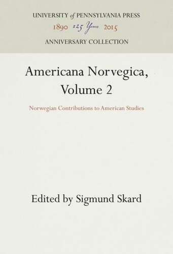 ﻿Americana Norvegica، جلد 2: مشارکت های نروژی در مطالعات آمریکایی