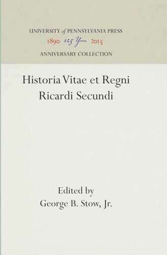 ﻿Historia Vitae et Regni Ricardi Secundi