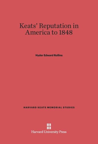 ﻿شهرت کیتس در آمریکا تا سال 1848