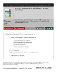 ﻿2013-2014 ارزیابی آزمایشگاه تحقیقاتی ارتش: گزارش میانی