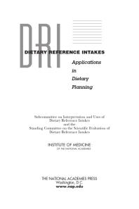 ﻿دریافت های مرجع غذایی: کاربردها در برنامه ریزی غذایی