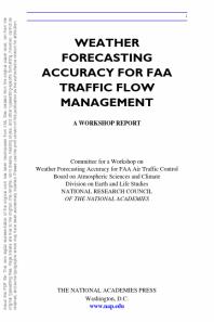 ﻿دقت پیش بینی آب و هوا برای مدیریت جریان ترافیک FAA: گزارش کارگاهی