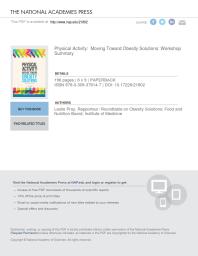 ﻿فعالیت بدنی: حرکت به سمت راه حل های چاقی: خلاصه کارگاه