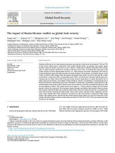 ﻿تاثیر درگیری روسیه و اوکراین بر امنیت غذایی جهانی