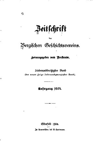 ﻿مجله Bergisches Historischesverein