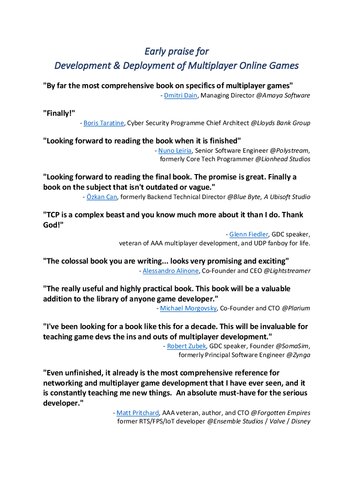 ﻿توسعه و استقرار بازی های آنلاین چند نفره جلد دوم