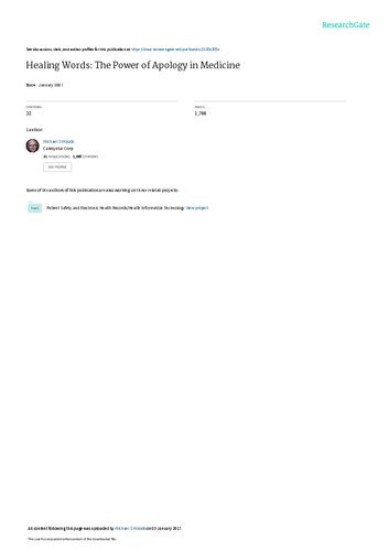﻿کلمات شفابخش: قدرت عذرخواهی در پزشکی