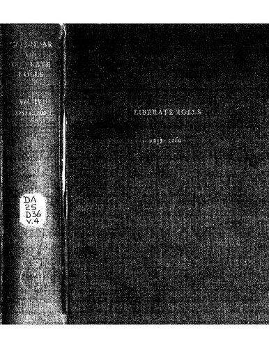 ﻿تقویم رول های رهایی بخش نگهداری شده در دفتر اسناد عمومی، جلد چهارم: 1251-1260