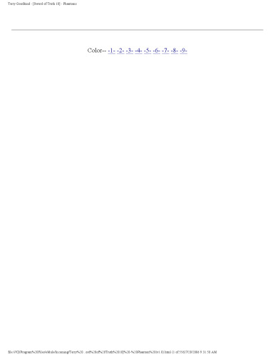 فانتوم (شمشیر حقیقت ، کتاب 10)